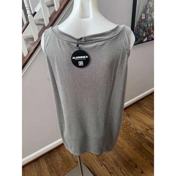 NWT ALEMBIKA Essential Cutaway Tank Top Saladine Size 2 (8-10) Medium - Picture 3 of 3
